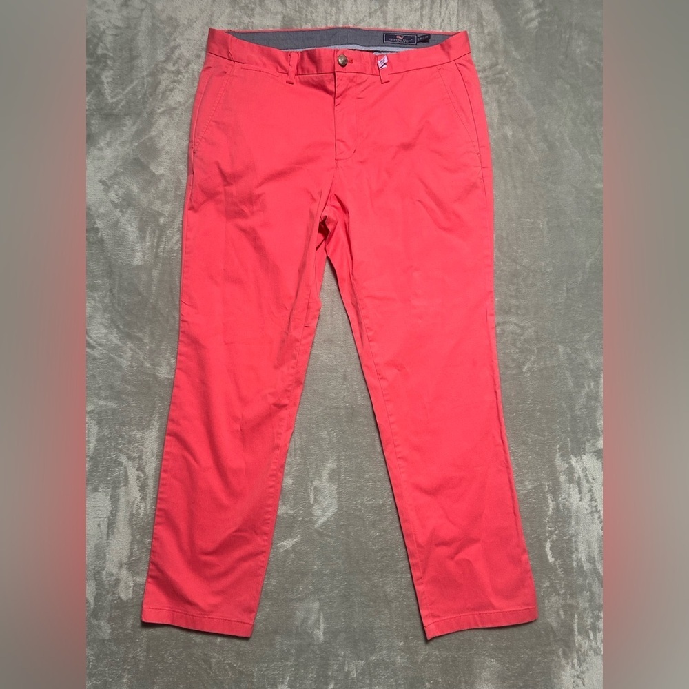 Vineyard Vines Breaker Chino Pants Men’s 35x30 Pink Easter Spring
